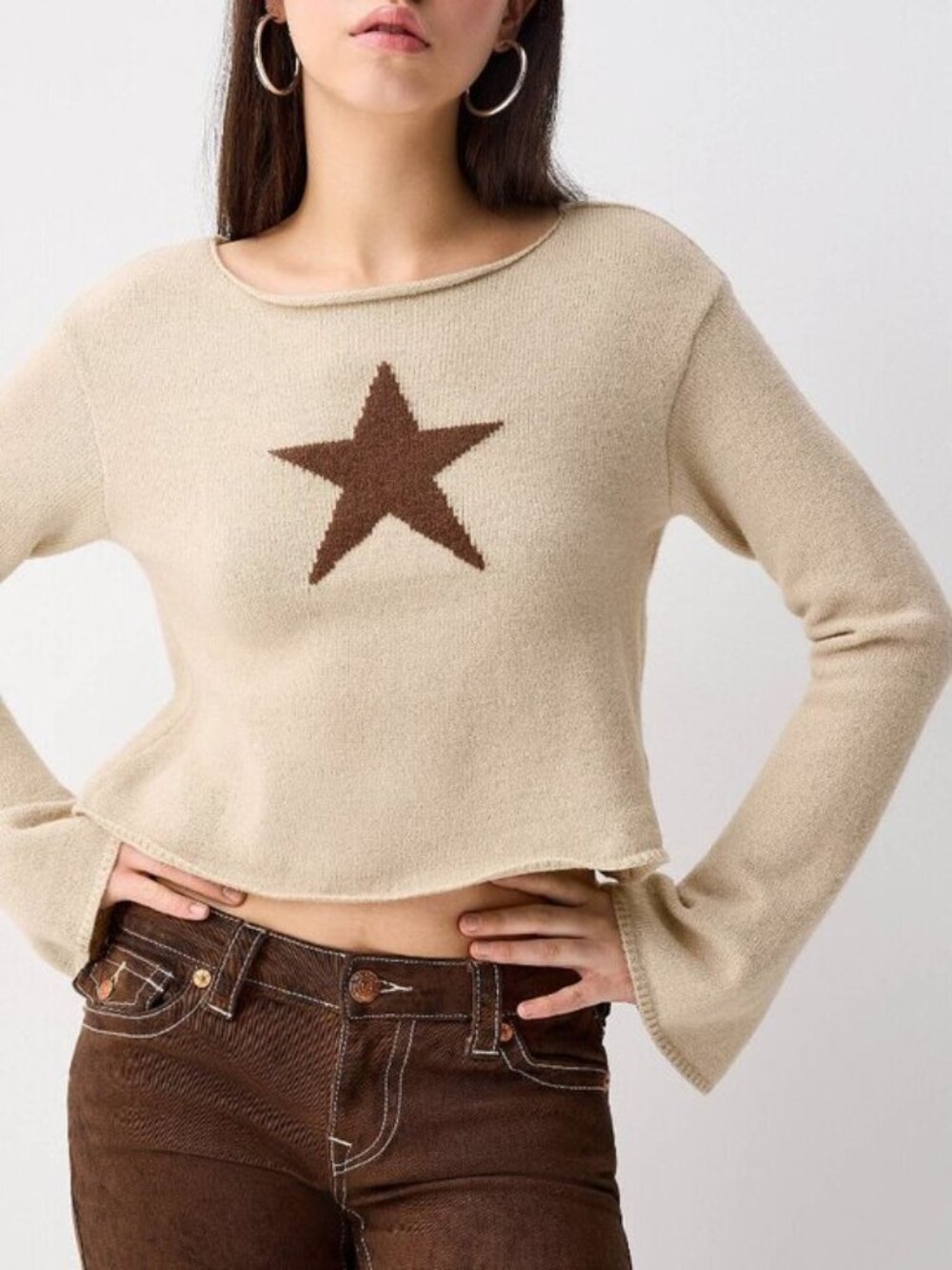 Pretty Garbage Star cropped boxy-fit sweater